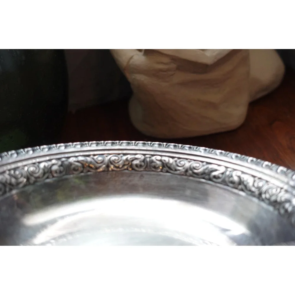 Vintage Reed &‎ Barton 1201 (A) Silver Plated Bowl Ornate Decorative Edge Decor